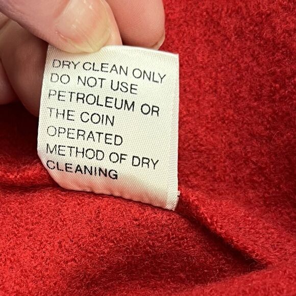 Vintage Boos Austria Boiled Wool Blazer Jacket S Red Cottagecore Alpine - Picture 13 of 14